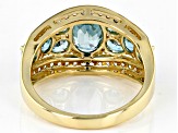 Pre-Owned Blue Zircon 14k Yellow Gold Ring 3.75