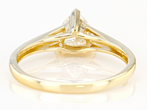 Pre-Owned Moissanite 14k Yellow Gold Ring .70ct DEW.