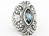 Pre-Owned Fire & Ice™ Quartz Silver Ring 2.47ct