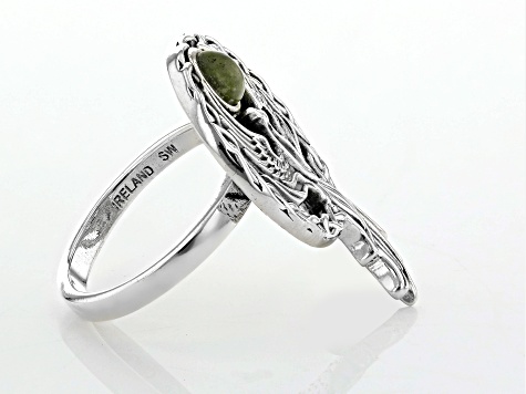 Pre-Owned Connemara Marble Sterling Silver Phoenix Ring