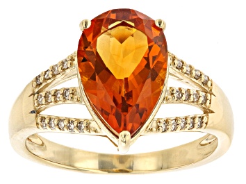 Picture of Pre-Owned Orange Citrine 10k Yellow Gold Ring 2.35ctw