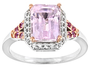 Pre-Owned Pink Kunzite Rhodium Over Sterling Silver Ring 2.84ctw