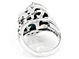 Pre-Owned Turquoise Rhodium Over Silver Ring