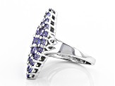 Pre-Owned Blue Tanzanite Rhodium Over Sterling Silver Ring 2.31ctw