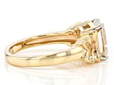 Pre-Owned Moissanite 14k yellow gold over sterling silver ring 2.70ct DEW