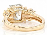 Pre-Owned Moissanite 14k yellow gold over sterling silver ring 2.70ct DEW