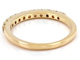 Pre-Owned Moissanite 14k Yellow Gold Over Sterling Silver Band .33ctw DEW