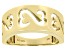 Pre-Owned 14k Yellow Gold Over Sterling Silver Wide Band Ring
