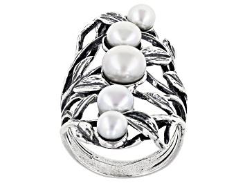 Picture of Pre-Owned White Cultured Freshwater Pearl Sterling Silver Ring