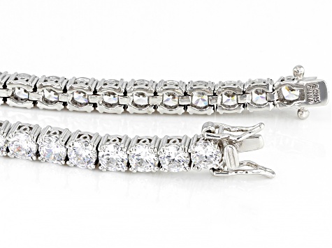 Pre-Owned Cubic Zirconia Platinum Over Sterling Silver Bracelet. 22.47ctw