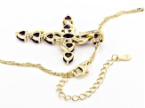 Pre-Owned Purple Amethyst 18K Yellow Gold Over Silver Pendant With Chain 1.94ctw