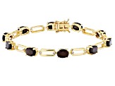 Pre-Owned Golden Sheen Sapphire 18k Yellow Gold Over Sterling Silver Bracelet 10.61ctw