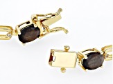 Pre-Owned Golden Sheen Sapphire 18k Yellow Gold Over Sterling Silver Bracelet 10.61ctw