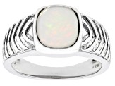 Pre-Owned Multicolor Ethiopian Opal Sterling Silver Solitaire Ring 1.43ct