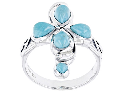 Pre-Owned Turquoise Sterling Silver Cross Ring - P310083 | JTV.com