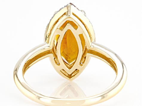 Pre-Owned Orange Madeira Citrine 14k Yellow Gold Ring 2.61ctw