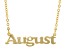 Pre-Owned Gold Tone "August" Necklace