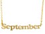 Pre-Owned Gold Tone "September" Necklace