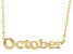 Pre-Owned Gold Tone "October" Necklace
