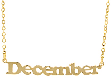 Pre-Owned Gold Tone "December" Necklace