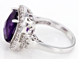 Pre-Owned Purple Amethyst Sterling Silver Ring 4.69ctw