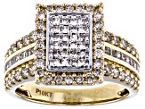 Pre-Owned Candlelight Diamonds™ 10k Yellow Gold Cluster Ring 1.25ctw
