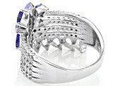 Pre-Owned Blue Tanzanite Rhodium Over Sterling Silver Ring 2.61ctw