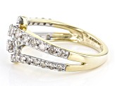 Pre-Owned Candlelight Diamonds™ 10k Yellow Gold Bypass Ring 1.00ctw