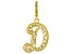 Pre-Owned 18k Yellow Gold Over Silver Initial  "D" Charm