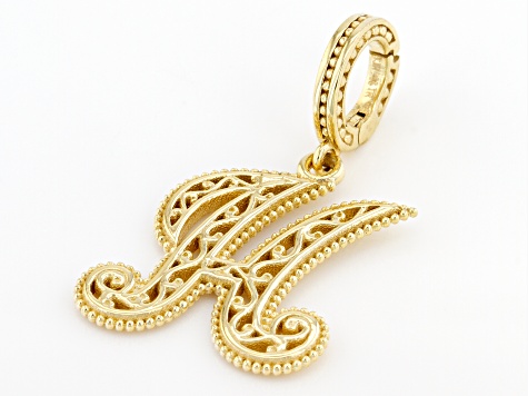 Pre-Owned 18k Gold Over Silver Initial "H" Charm