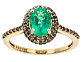 Pre-Owned Green Emerald 14k Yellow Gold Ring 1.26ctw