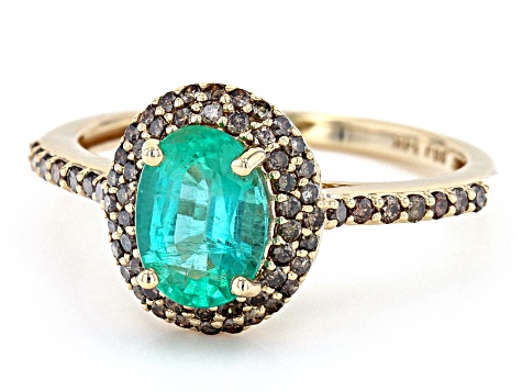 Pre-Owned Green Emerald 14k Yellow Gold Ring 1.26ctw