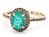 Pre-Owned Green Emerald 14k Yellow Gold Ring 1.26ctw