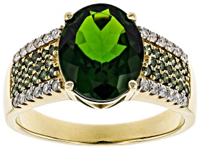 Pre-Owned Green Chrome Diopside 14k Yellow Gold Ring 3.75ctw