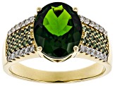 Pre-Owned Green Chrome Diopside 14k Yellow Gold Ring 3.75ctw