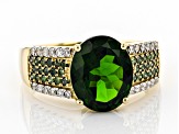 Pre-Owned Green Chrome Diopside 14k Yellow Gold Ring 3.75ctw