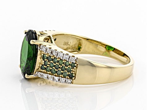 Pre-Owned Green Chrome Diopside 14k Yellow Gold Ring 3.75ctw