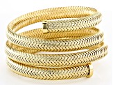 Pre-Owned Moda Al Massimo™ 18K Yellow Gold Over Bronze Wrapped Coil Bangle Bracelet