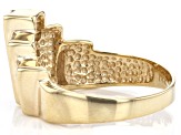 Pre-Owned White Diamond 14k Yellow Gold Art Deco Ring 0.80ctw