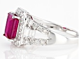 Pre-Owned Red Mahaleo(R) Ruby Rhodium Over 14k White Gold Ring 2.91ctw