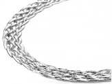 Pre-Owned Sterling Silver 20 Inch 8 Strand Braided Herringbone Link Necklace