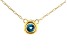 Pre-Owned London Blue Topaz 10k Yellow Gold Child's Necklace .11ct