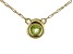 Pre-Owned Green Peridot 10k Yellow Gold Childrens Necklace .11ct