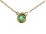 Pre-Owned .10ct Sakota Emerald Solitaire, 10k Yellow Gold Children's Necklace.