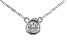 Pre-Owned White Zircon Rhodium Over 10k White Gold Child's  Necklace .11ct