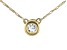 Pre-Owned White Zircon 10k Yellow Gold Children's Necklace .11ct