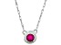 Pre-Owned Red Mahaleo® Ruby Rhodium Over 10k White Gold Child's Necklace .11ct