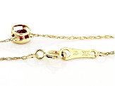 Pre-Owned Red Mahaleo® Ruby 10k Yellow Gold Childrens Necklace .11ct