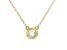 Pre-Owned Blue Aquamarine 10k Yellow Gold Childrens Necklace .11ct