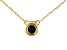 Pre-Owned Blue Sapphire 10k Yellow Gold Child's Necklace .10ct